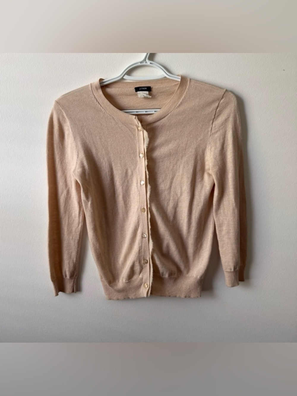 J. Crew Cardigan Sweater Size XS Cashmere Cotton Preppy Minimalist Cozy Soft